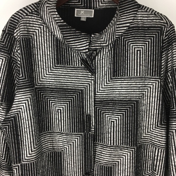 Beautiful Silver Metallic Black Jacket (0617) - Picture 5 of 8